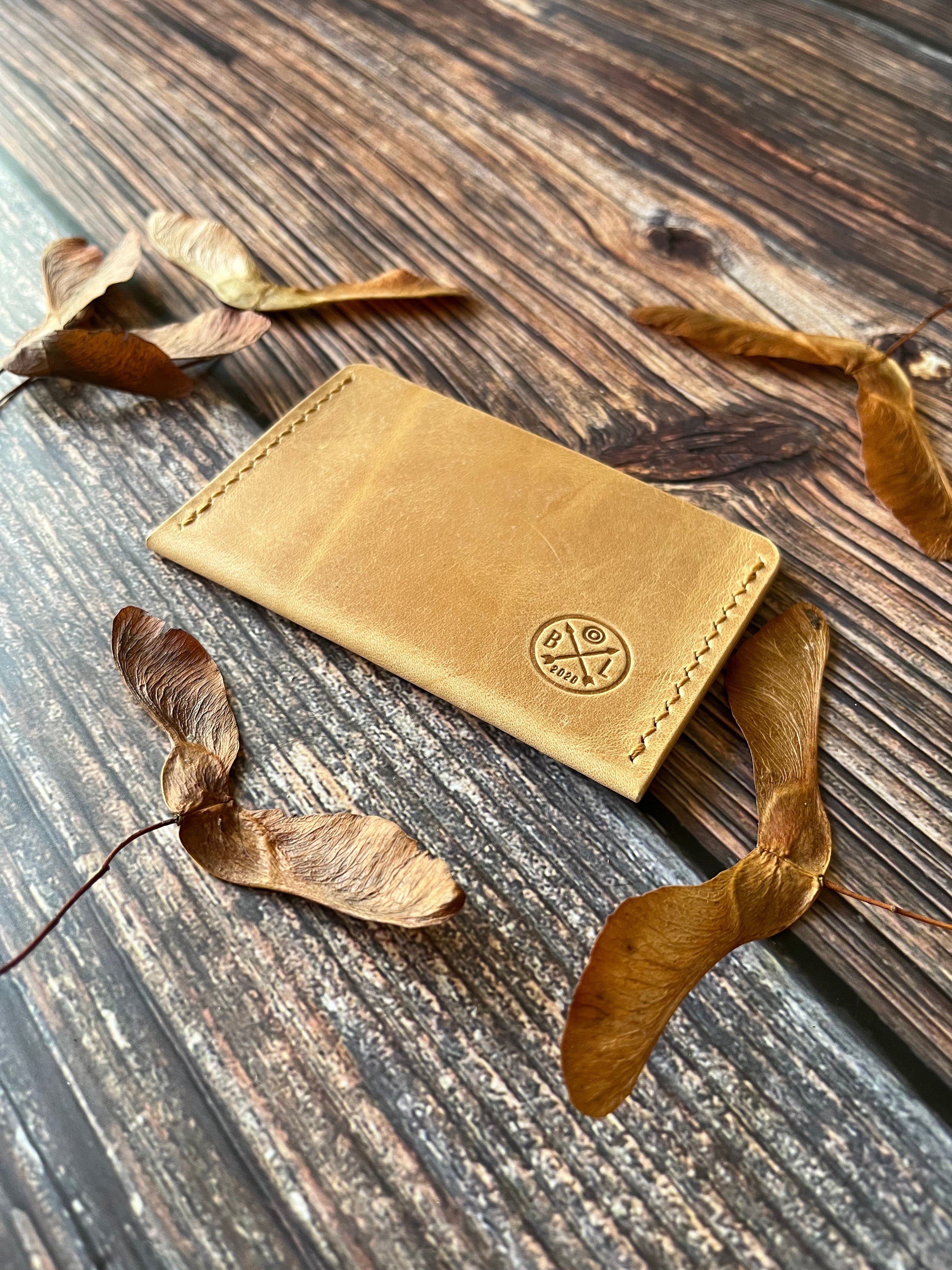 "Newton" Handmade Leather Card Slip