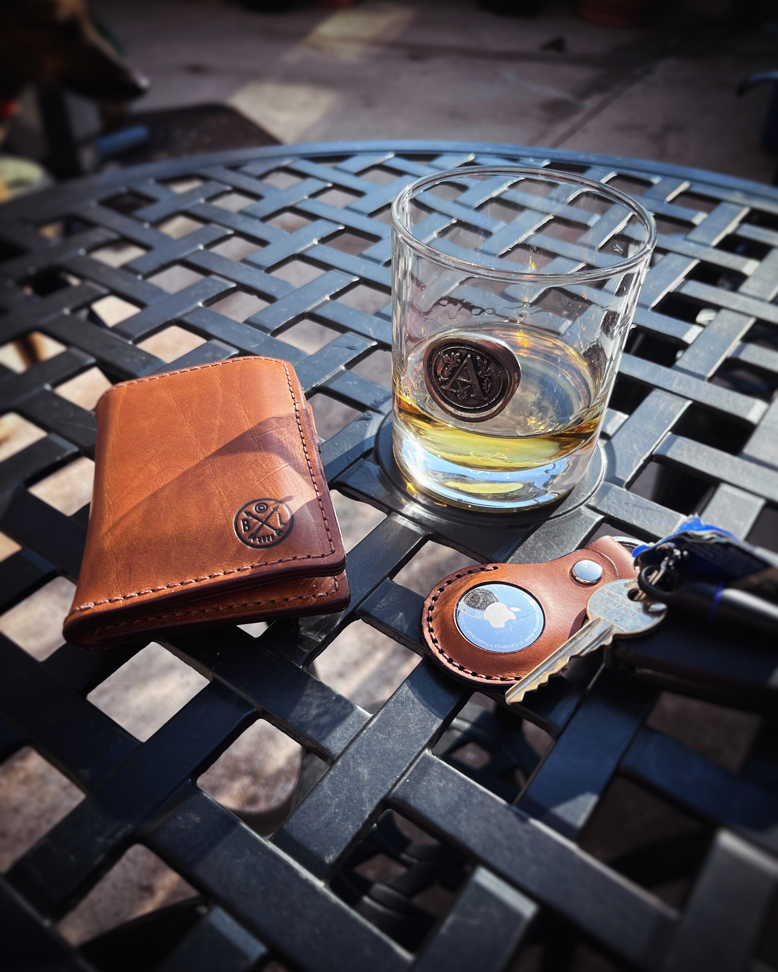 Leather Airtag Keyring