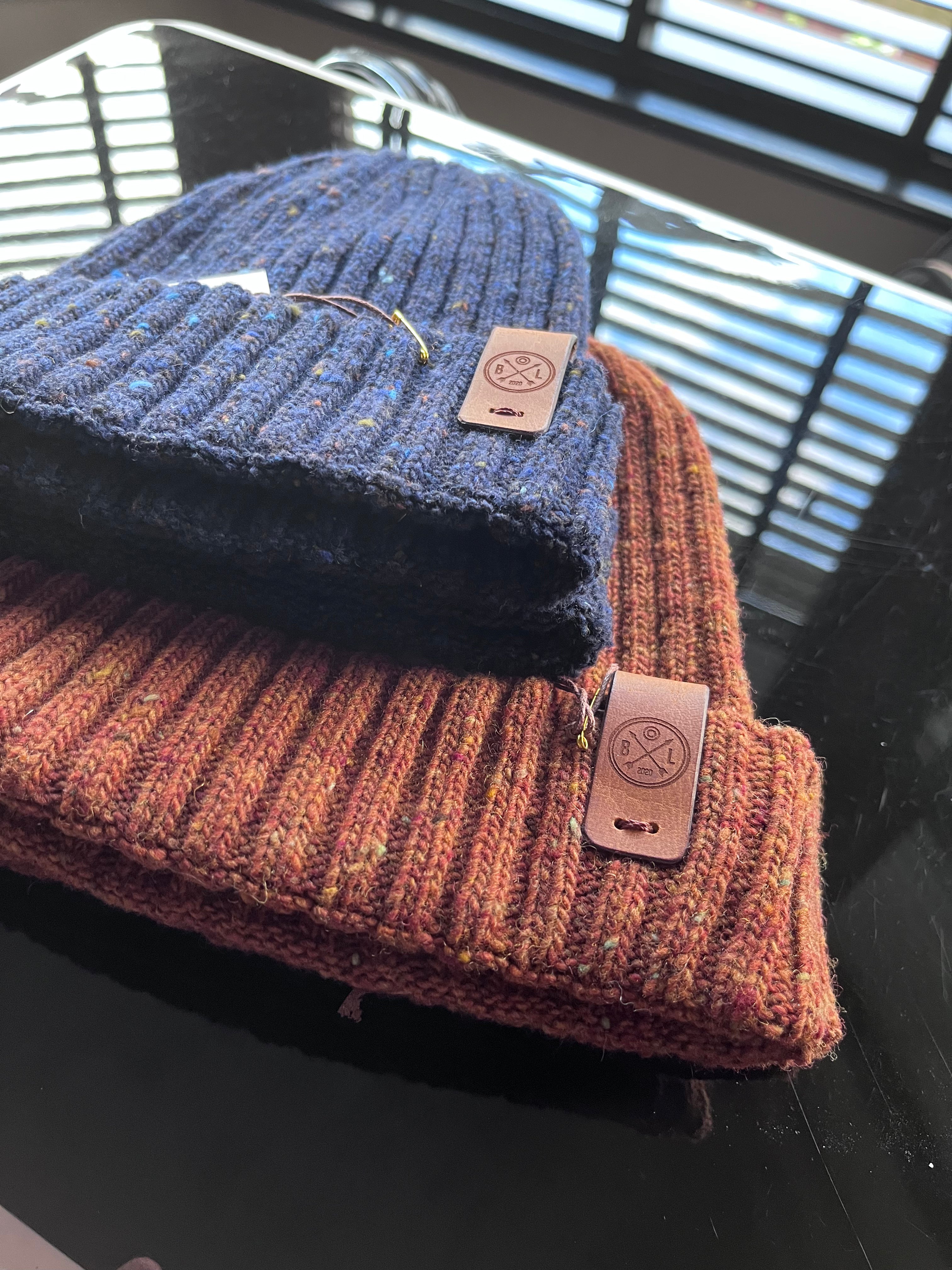 Unisex Bowland Donegal Wool Beanie | Rust Red