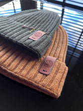 Load image into Gallery viewer, Unisex Bowland Merino Wool Fisherman’s Beanie | Seaweed Green
