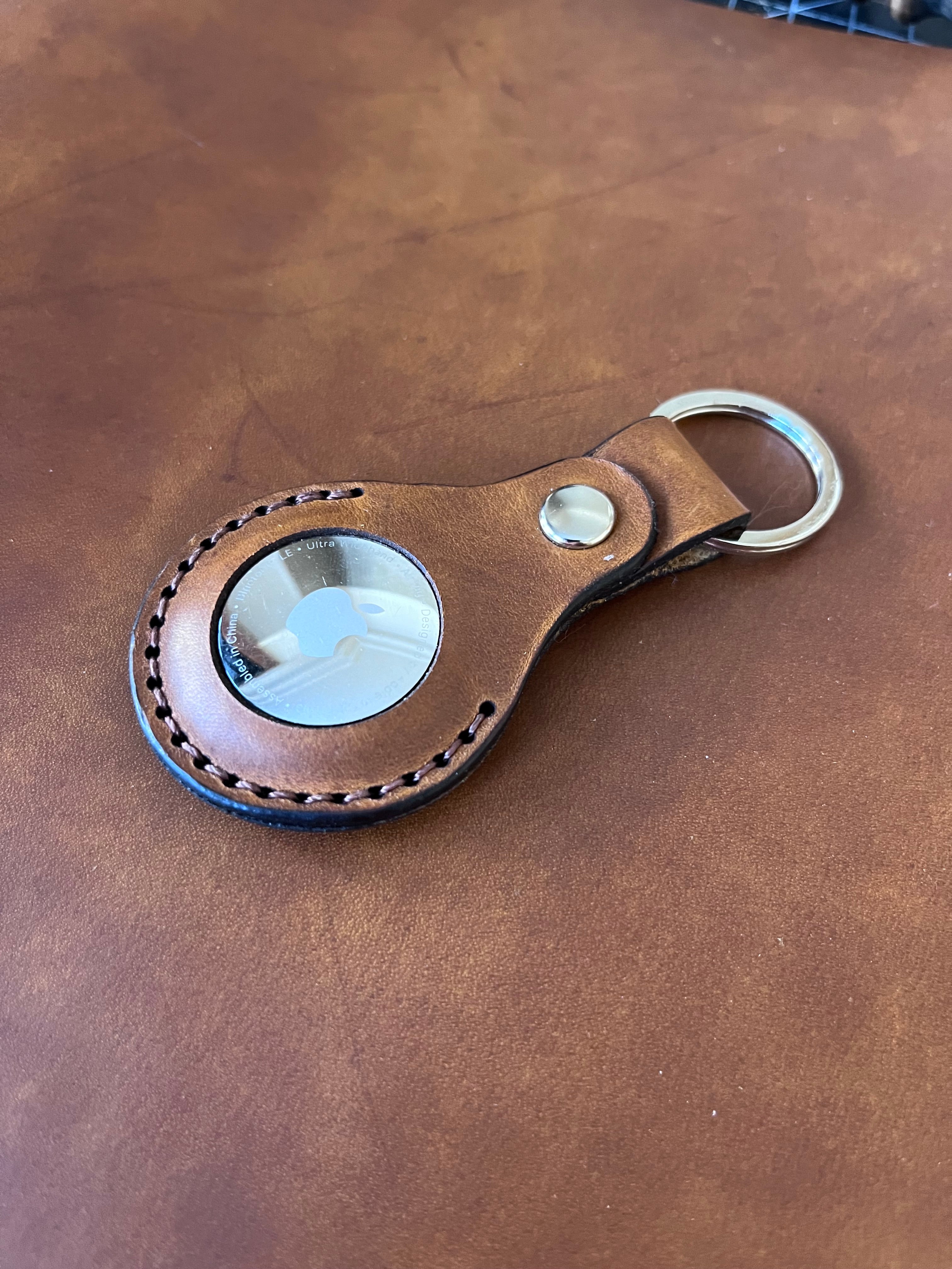 Leather Airtag Keyring
