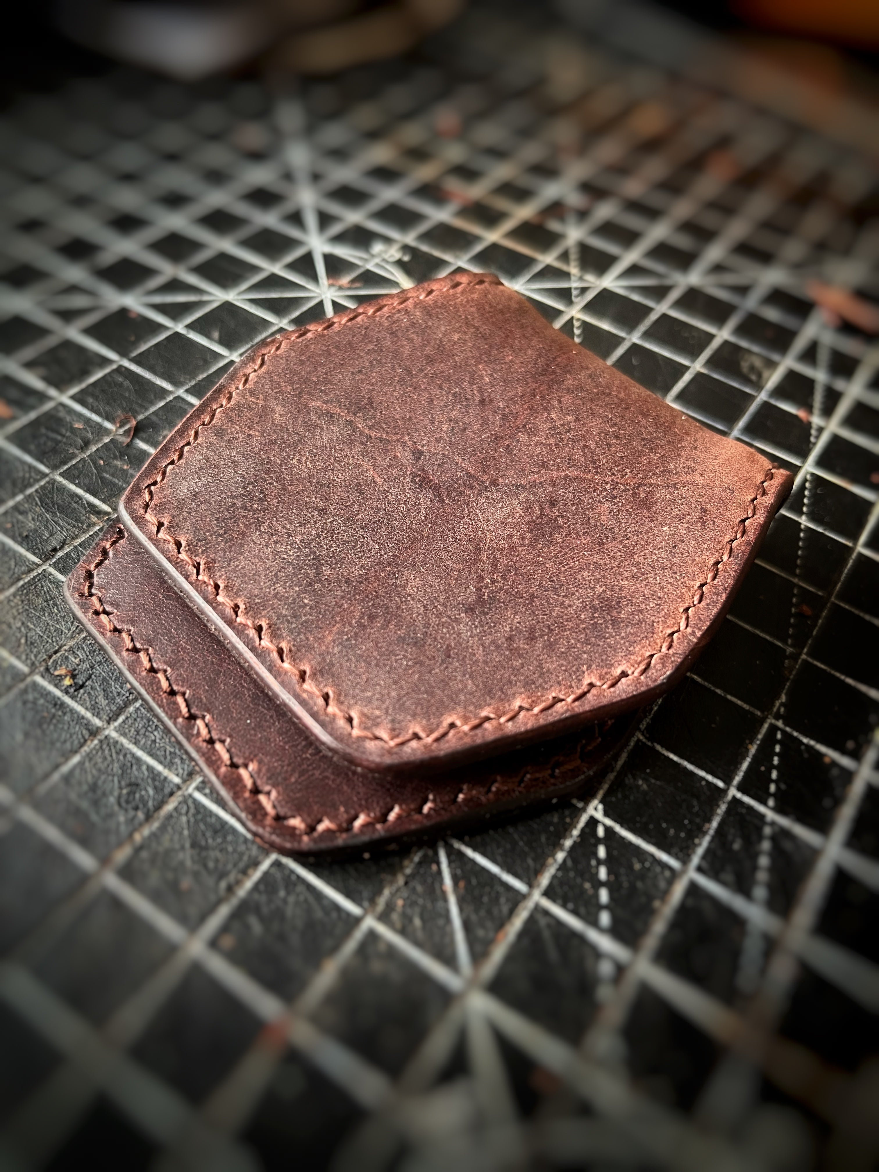 Stocks Handmade Leather Tray Coin Purse