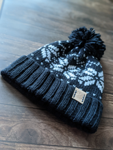 Load image into Gallery viewer, Bowland Nordic Style Navy Blue Bobble Beanie
