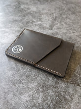 Load image into Gallery viewer, &quot;Altham&quot; Handmade Minimalistic Wallet/Card Holder in Grey &quot;Lyveden&quot; Leather with Warm Grey Thread
