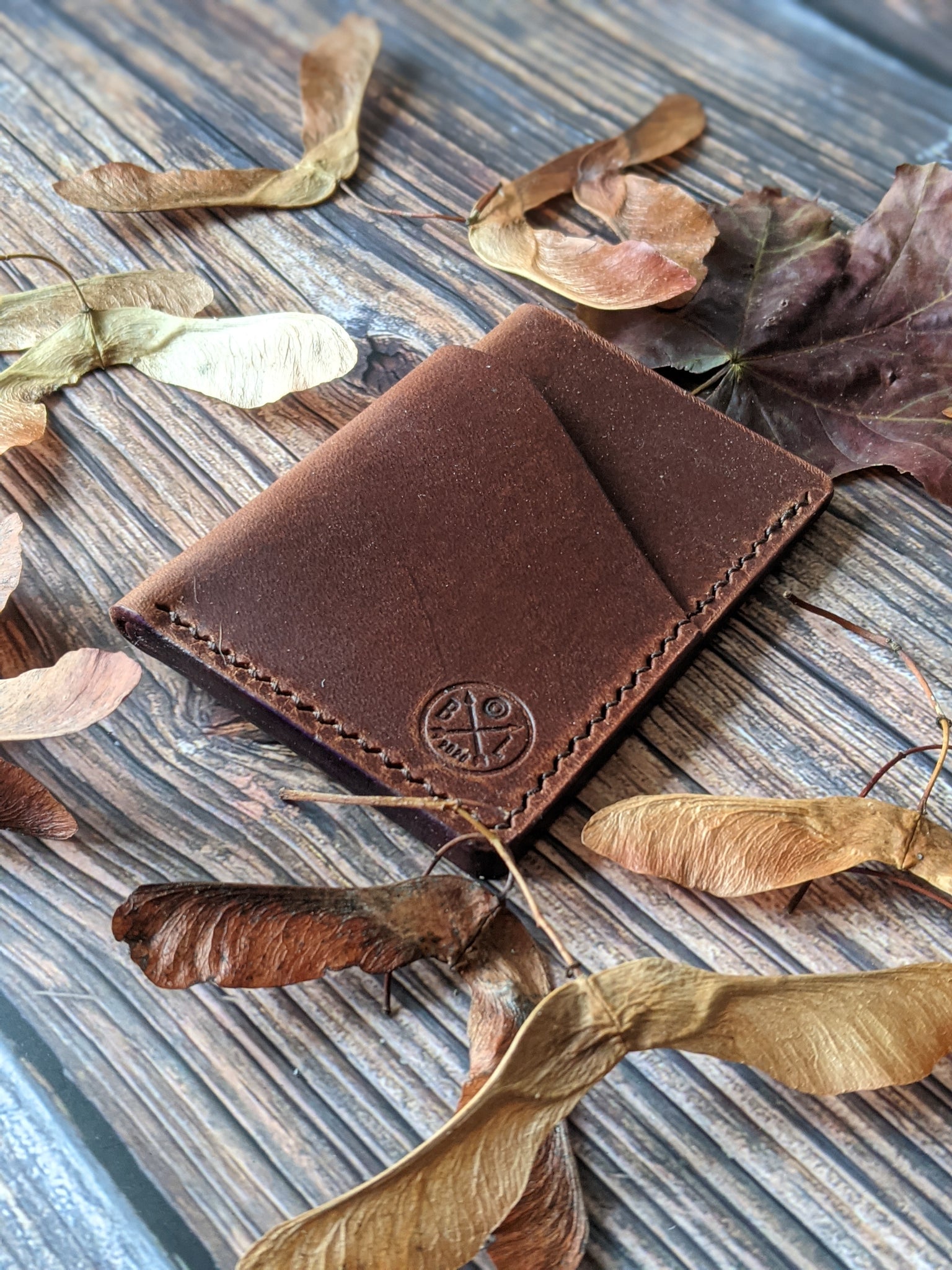 Altham Handmade Leather Minimalist Wallet/Cardholder Red