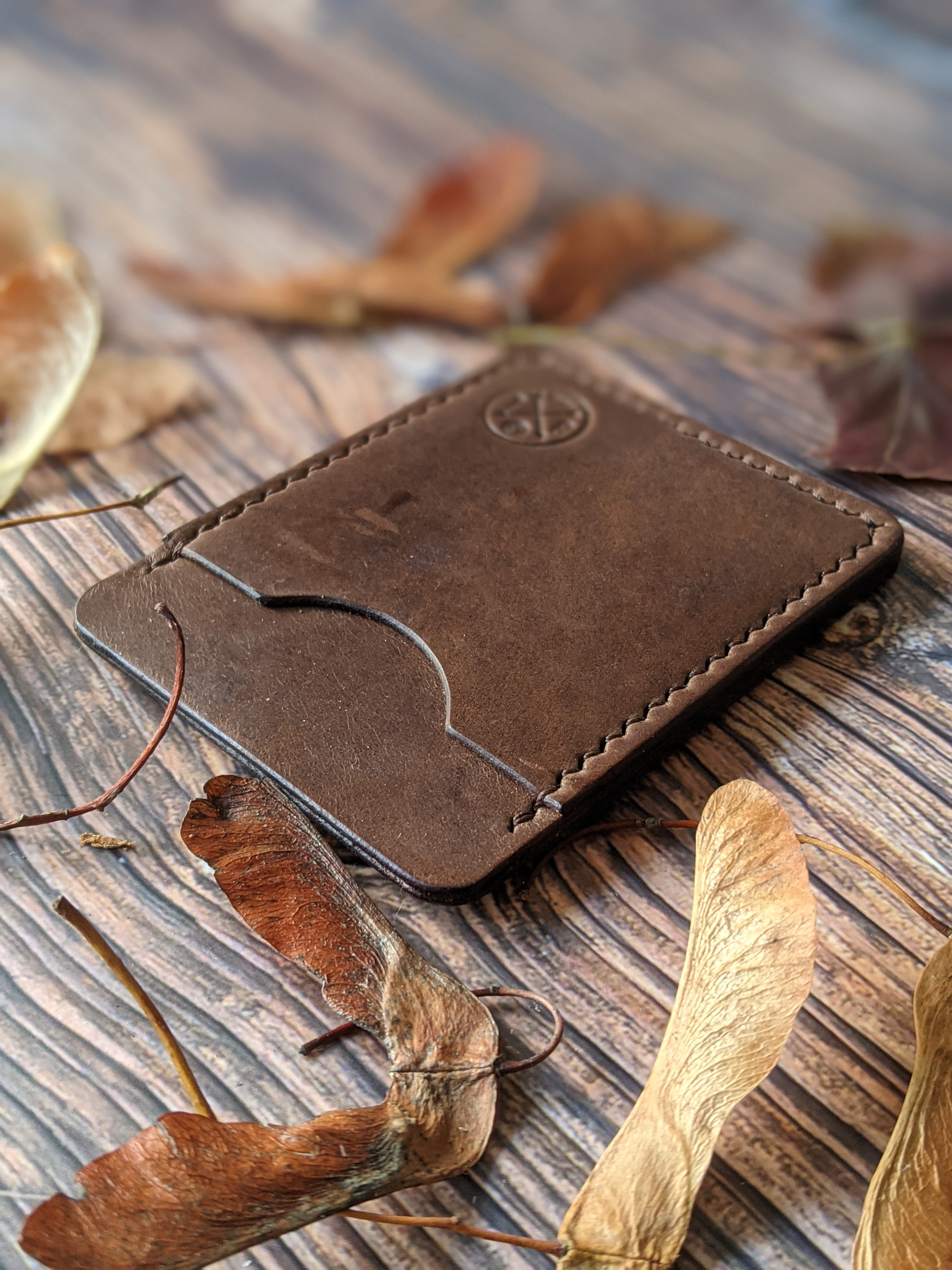 "Arden" Handmade Leather Minimalist Wallet/Cardholder